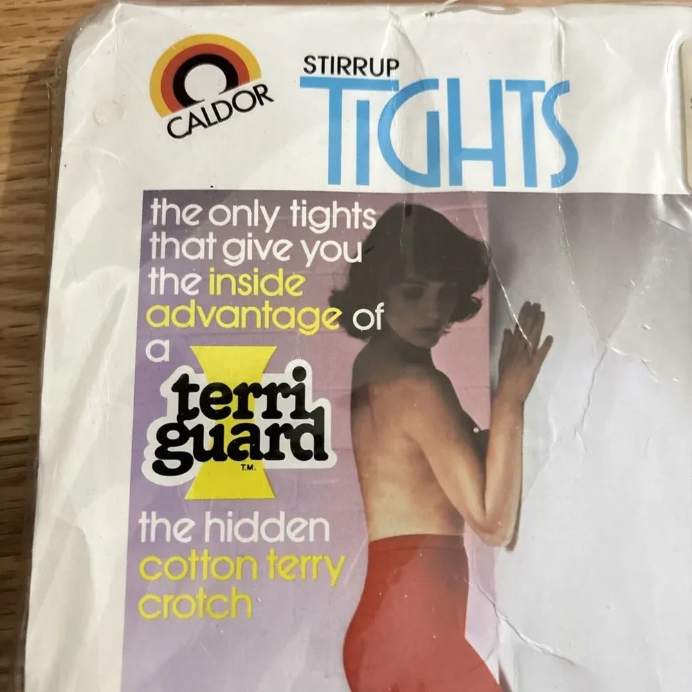 Vintage Stirrup Tights Navy Size Average 1 Pair Seamless 100% Stretch Nylon NEW